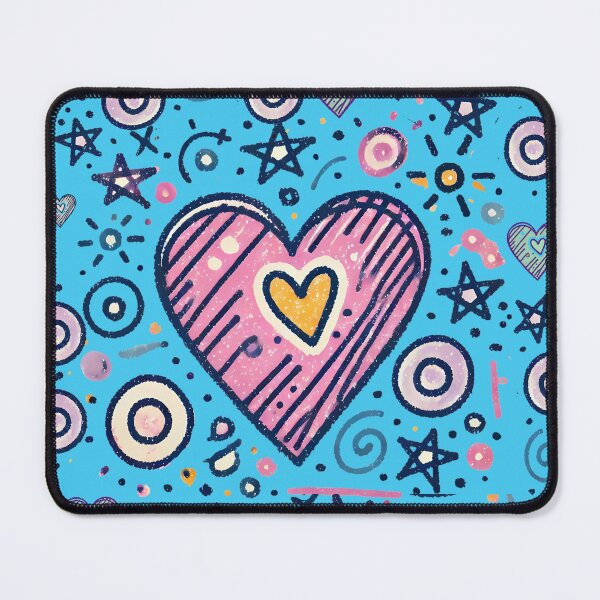 Item preview, Playful Hand-Drawn Heart with Whimsical Patterns designed and sold by The Art of Kkatarynka.