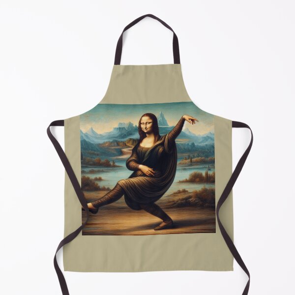 Item preview, Mona Lisa Dancing Leonardo Da Vinci Funny art parody designed and sold by ArtUnova.