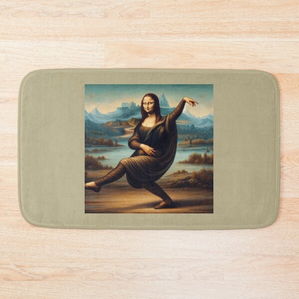 Item preview, Mona Lisa Dancing Leonardo Da Vinci Funny art parody designed and sold by ArtUnova.