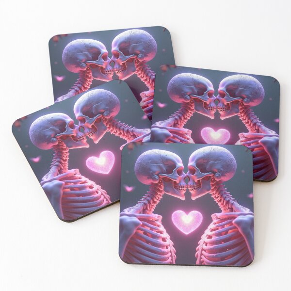Item preview, Two ethereal skeletons in an intimate kiss designed and sold by Giuseppe Cammino.