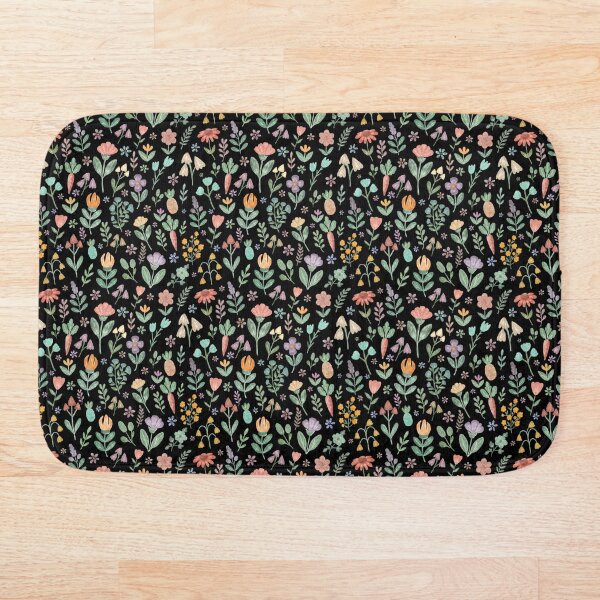 Item preview, Tiny florals, black background  designed and sold by Osaseredesigns.