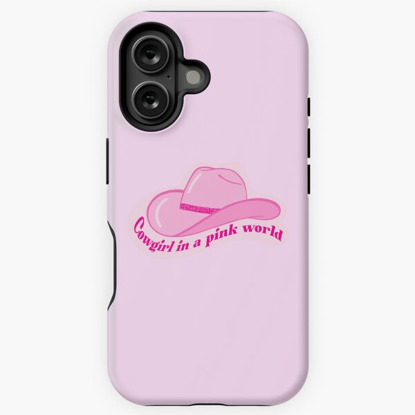 Artikel-Vorschau von Cowgirl in einer rosa Welt Aufkleber | Süßes Western Kuhhut Design | Rosa Country Girl Aufkleber, designt und verkauft von Pink Mint.