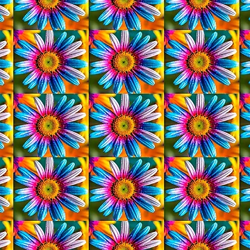 Artwork thumbnail, Cute Colorful Flowers Pattern by Patternflower