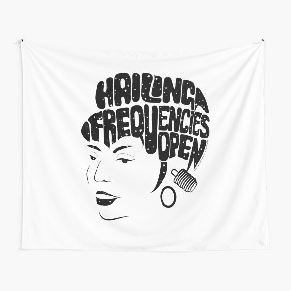 Item preview, Uhura, Hailing Frequencies Open, Star Trek TOS, Starfield (light backgrounds) designed and sold by Markadesign.