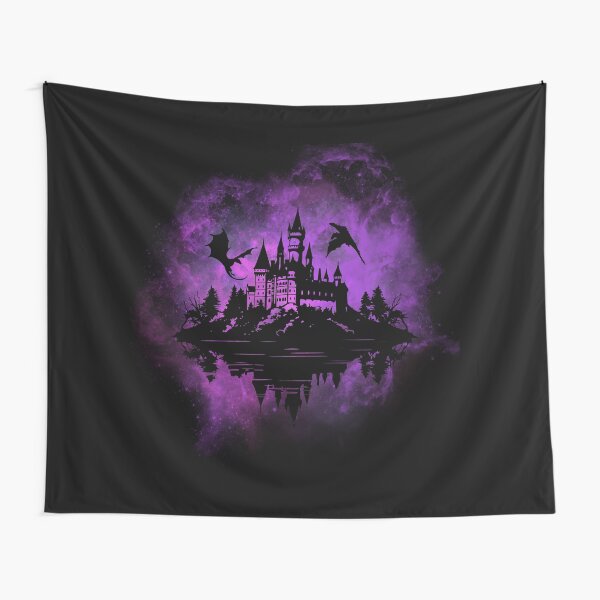 Item preview, Magical Castle with Dragons Fantasy Art - Book Lovers designed and sold by AestHenni17.