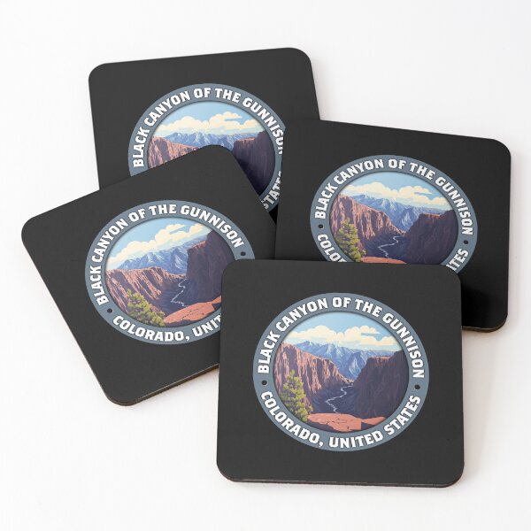 Item preview, Black Canyon of the Gunnison Vintage Minimalist Circle Badge designed and sold by Stylish Grapefruit Familia.
