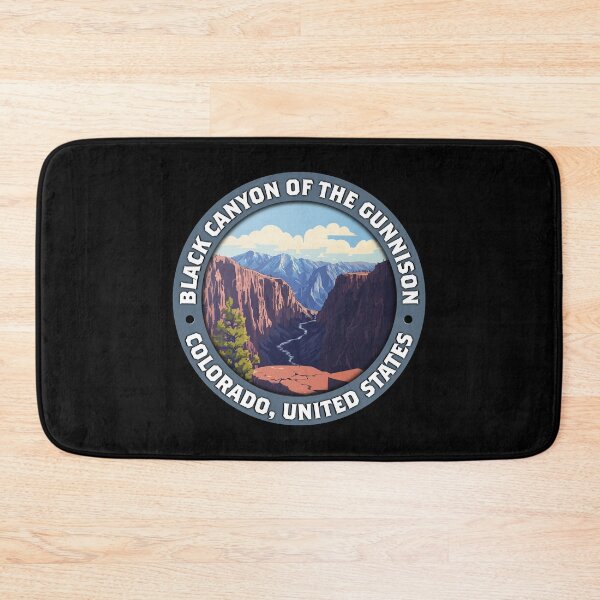 Item preview, Black Canyon of the Gunnison Vintage Minimalist Circle Badge designed and sold by Stylish Grapefruit Familia.