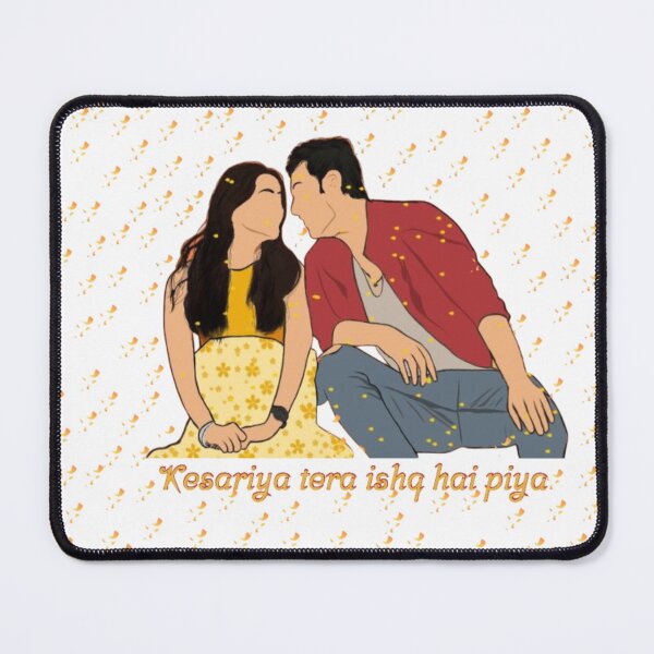 Item preview, Aliya Bhatt and Ranbir Kapoor. Kesariya tera ishq hai piya designed and sold by ZI-Stars.