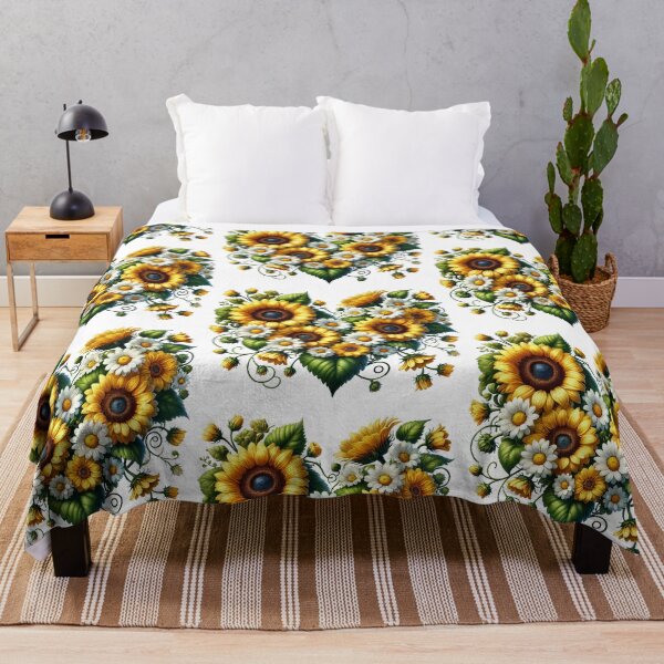 Artikelvorschau, Sonnenblumen und Gänseblümchen in Herzform entworfen und verkauft von LoneAngel.