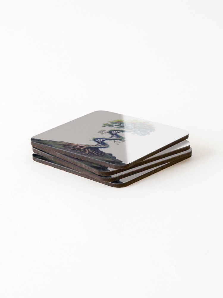 Thumbnail 4 of 5, Coasters (Set of 4), Abstract tree designed and sold by FrogLLi.