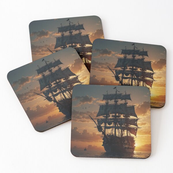 Item preview, Pirate Ship at Sunset designed and sold by photoparadise22.
