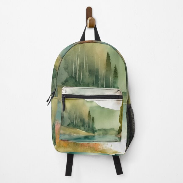 Item preview, Forest Lake in Summer Landscape Watercolor Painting | Watercolor Landscape | Watercolor Art | Watercolor Scenery designed and sold by UnhingedBird.
