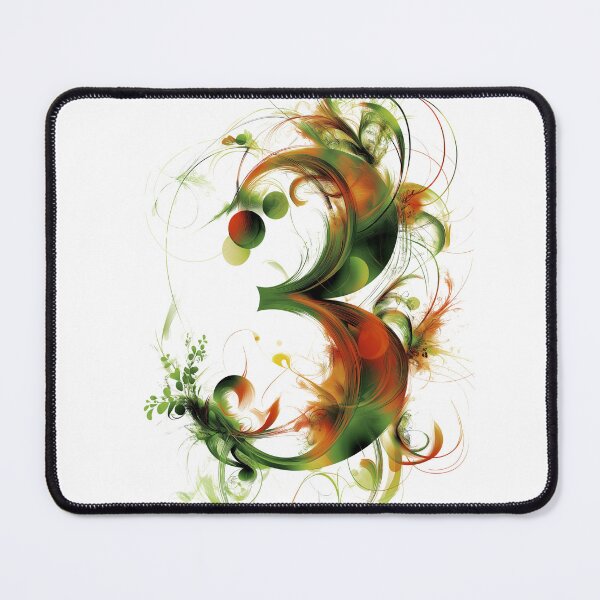 Item preview, Angel Number 3. Synchronicity design. Botanic & feathers. designed and sold by Shoot-The-Moon.