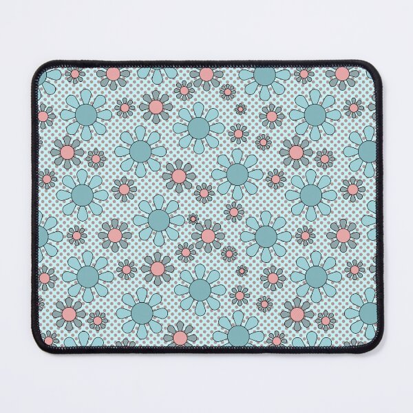Item preview, Groovy flowers, bigbeat-fueled energetic designs/pastel colors- blue and pink designed and sold by My-fake-places.