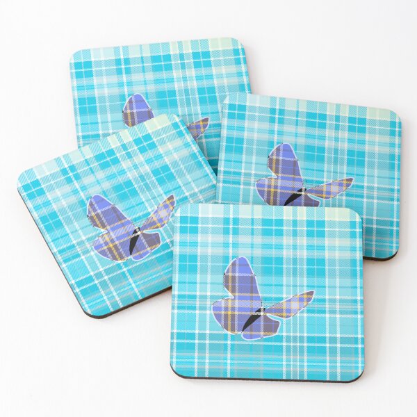 Item preview, Blue Karner Butterfly Plaid designed and sold by Chad K Art.