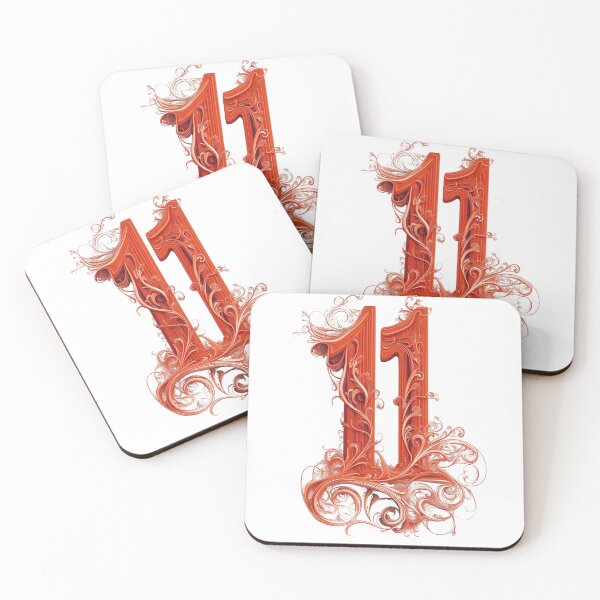 Item preview, Angel No 11. Organic Synchronicity design in orange. designed and sold by Shoot-The-Moon.