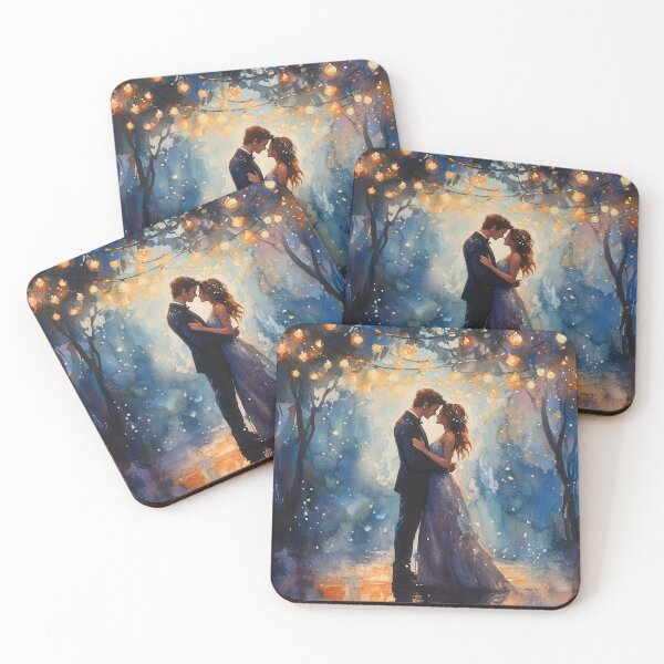 Item preview, Romantic Wedding Couple Under String Lights   designed and sold by ImagineCorner.