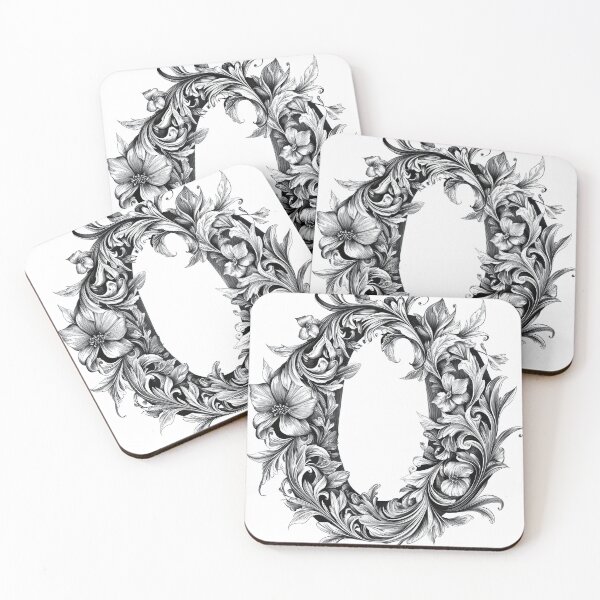 Item preview, Ornate Floral Monogram Design designed and sold by FlyingDreamsArt.