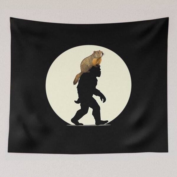 Item preview, Bigfoot Carrying Groundhog Shadow for Groundhog Day 2025 Idea Gift for Men Women designed and sold by JUSTBEELEGANT.