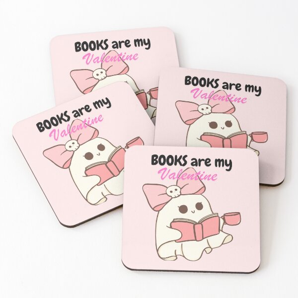Item preview, Kawaii Book and Ghost Valentine Design – Perfect for Bibliophiles designed and sold by DigitalGemShop.