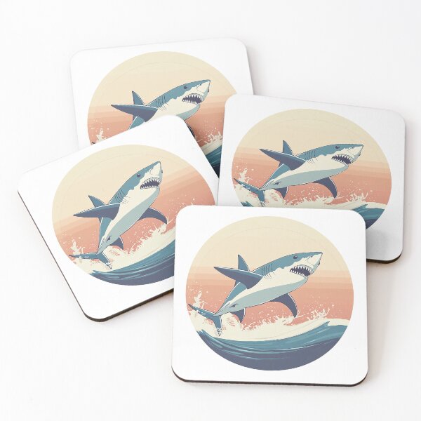 Item preview, Shark jumping out of the water designed and sold by Wylkerd.
