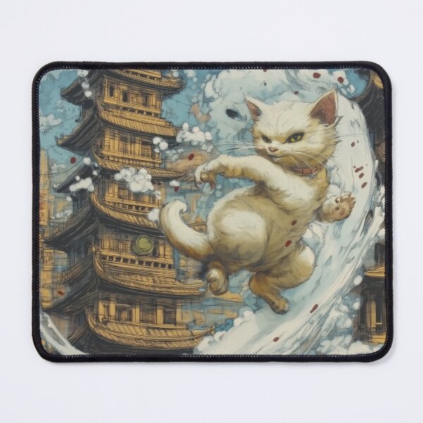 Item preview, Karate Kitten. Graphic novel style illustration. designed and sold by Shoot-The-Moon.