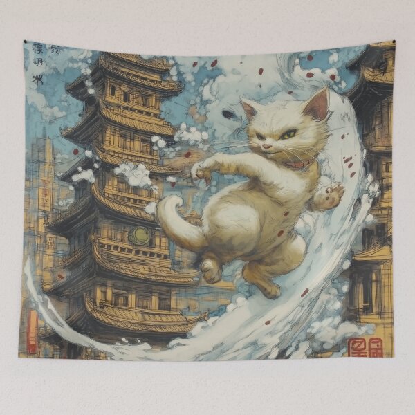 Item preview, Karate Kitten. Graphic novel style illustration. designed and sold by Shoot-The-Moon.