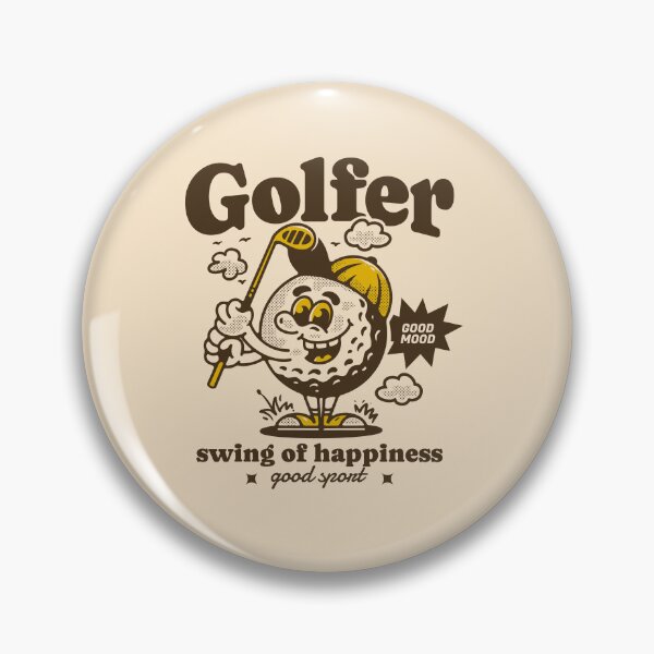 Item preview, Golf ball character holding a golf stick designed and sold by adipra.