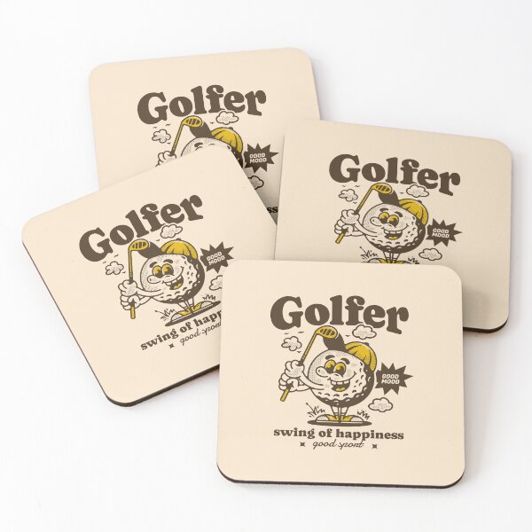 Item preview, Golf ball character holding a golf stick designed and sold by adipra.