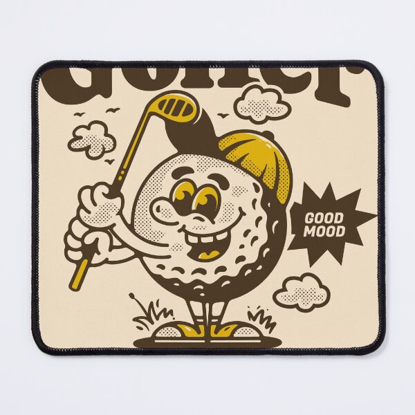 Item preview, Golf ball character holding a golf stick designed and sold by adipra.