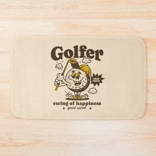Item preview, Golf ball character holding a golf stick designed and sold by adipra.