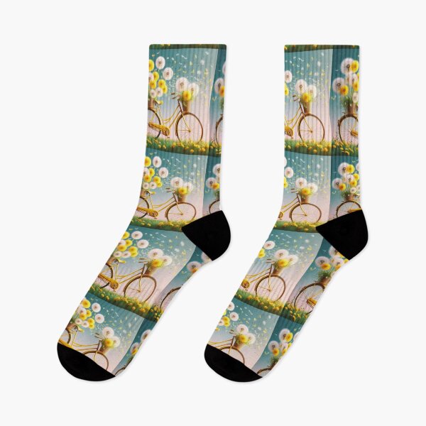 Item preview, Yellow Bicycle and Dandelions designed and sold by ArtUnova.
