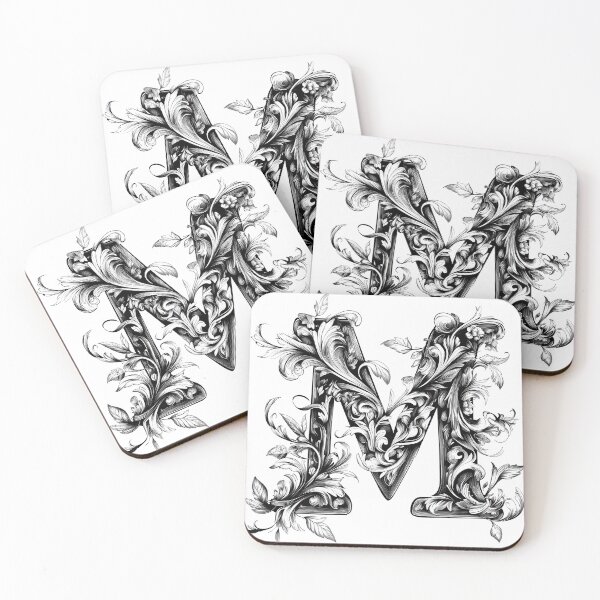 Item preview, Ornate Floral Monogram Design designed and sold by FlyingDreamsArt.
