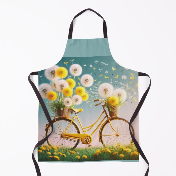 Item preview, Yellow Bicycle and Dandelions designed and sold by ArtUnova.