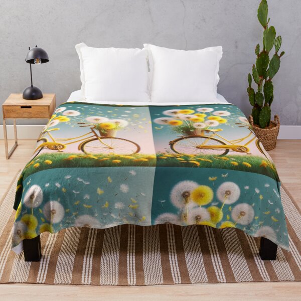 Item preview, Yellow Bicycle and Dandelions designed and sold by ArtUnova.