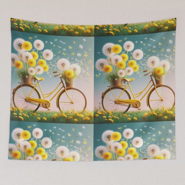 Item preview, Yellow Bicycle and Dandelions designed and sold by ArtUnova.