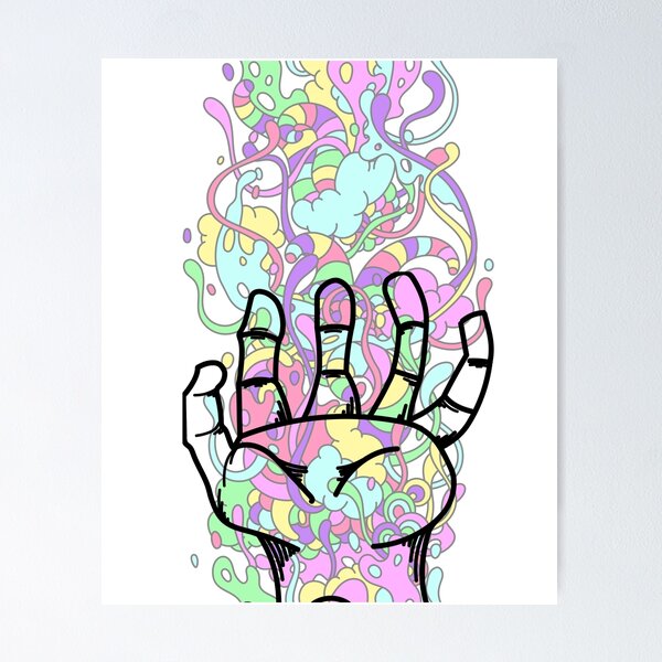 Item preview, Colorful Abstract Chaos Art - Vibrant Psychedelic Sticker and Print Design designed and sold by Kabootri.