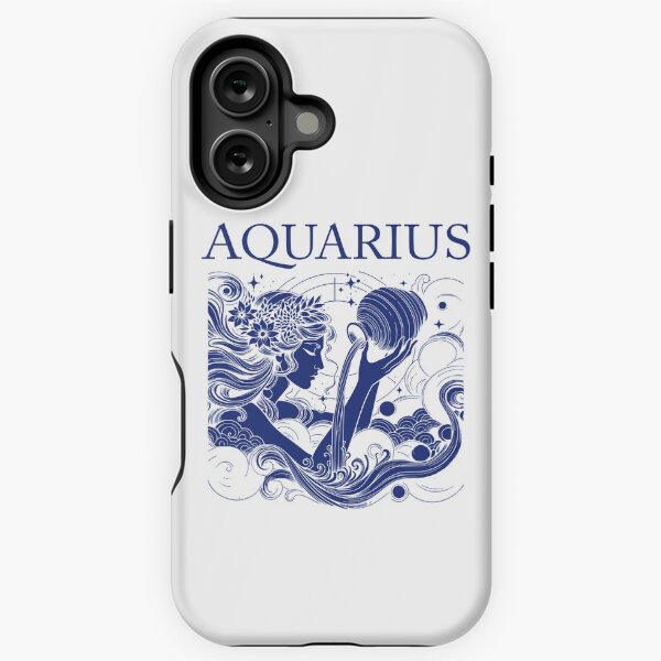 Vista previa del artículo con la obra «Mujer Acuario del Zodíaco Azul», diseñado y vendido por humnoo.