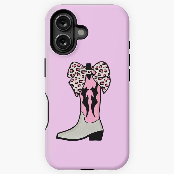 Artikel-Vorschau von Aufkleber mit Cowgirlstiefeln im rosa Leopardenmuster | Ästhetik mit kokettischer Schleife | Süßes Western-Design | Y2K-Dekoration für Country-Girls, designt und verkauft von Pink Mint.