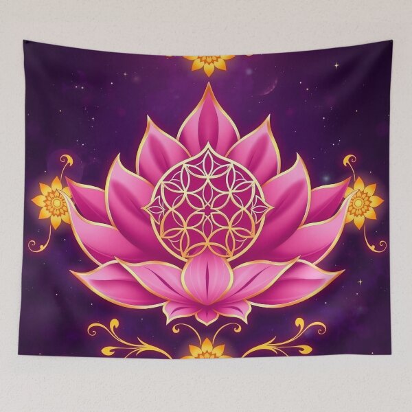Item preview, Flower Of Life In Pink Lotus Ornament designed and sold by svarupa.