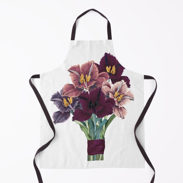 Item preview, Flower Bouquet floral bunch, design object, element. Peach, creamy pale burgundi, dark Tulips flowers. designed and sold by MatyKotiv.