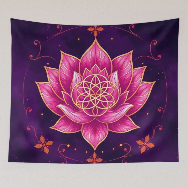 Item preview, Flower Of Life In Pink Lotus Ornament designed and sold by svarupa.