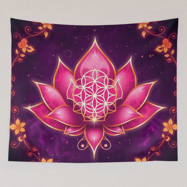 Item preview, Flower Of Life In Pink Lotus Ornament designed and sold by svarupa.