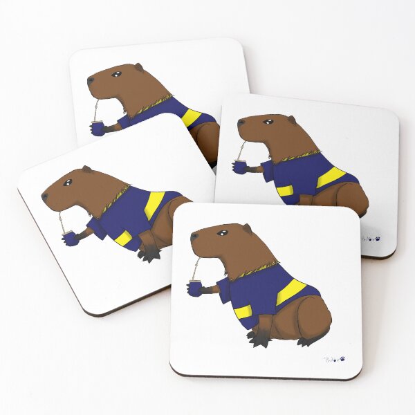 Item preview, Carpincho Bostero  / Capibara con la polera de Boca Juniors tomando mate designed and sold by carvallobros.