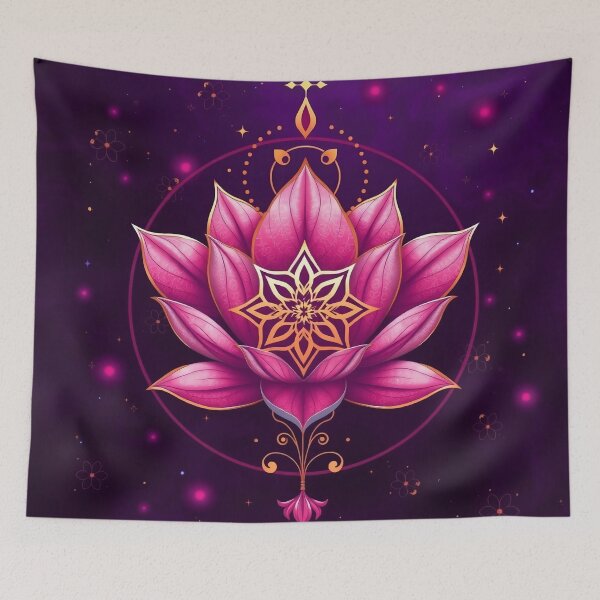Item preview, Flower Of Life In Pink Lotus Ornament designed and sold by svarupa.