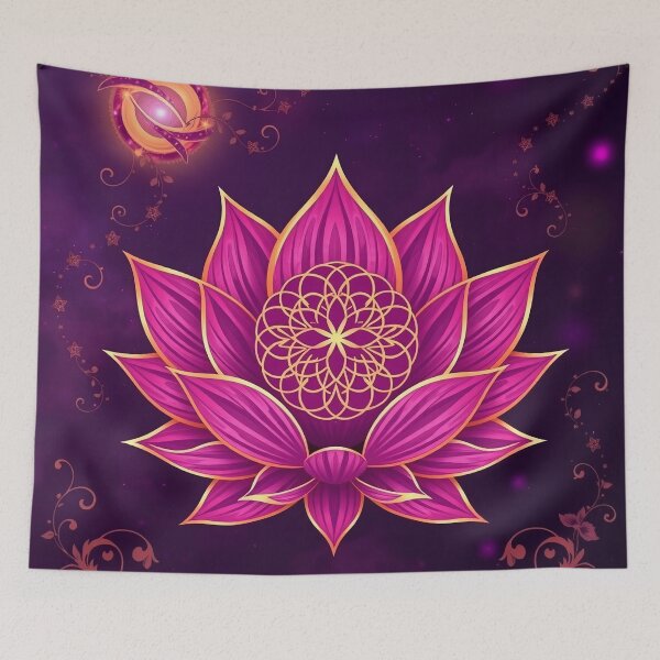 Item preview, Flower Of Life In Pink Lotus Ornament designed and sold by svarupa.