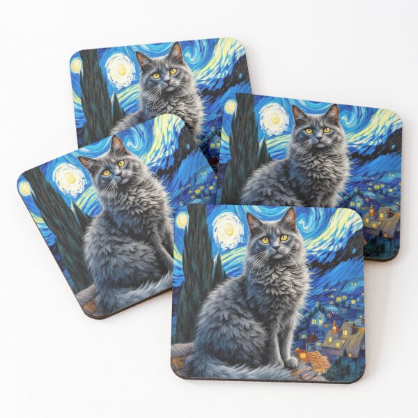 Item preview, Meowlight Sonata 1 (Starry Night with Cat) designed and sold by Keith Fraley.