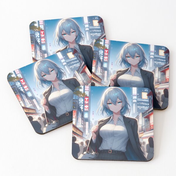 Item preview, Chic Urban Anime Woman in Neon Glow designed and sold by PandaTShirtShop.