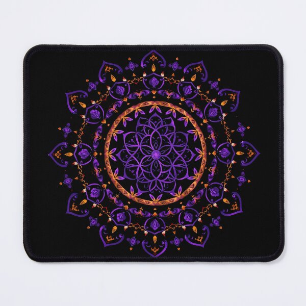 Item preview, Flower Of Life in Lotus Dot Art Purples And Gold  designed and sold by svarupa.