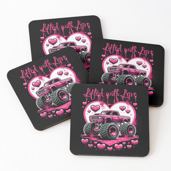 Item preview, Lifted With Love Valentines Day Heart 4x4 Big Truck Monster Truck Hearts Valentine Love Mud Truck designed and sold by CarantinedChaos.